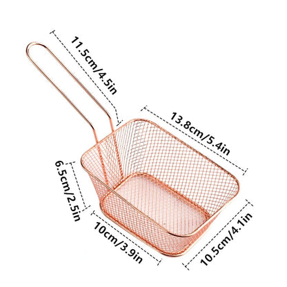 Stainless Steel Mini Square Oil-Separated Frying Basket