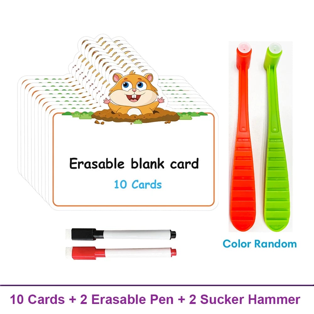 Dry Erase Blank Fly Cards Montessori Swat Game Learning Set