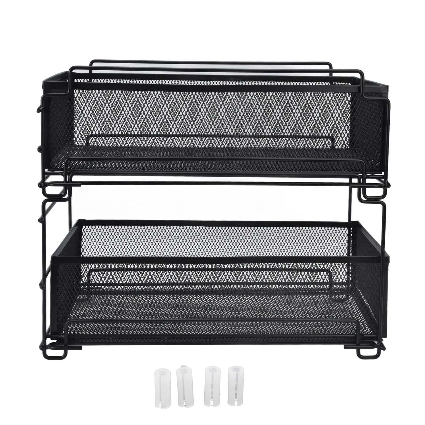Sliding Under Sink Drawer Organizer - Pull Out Kitchen Storage Rack