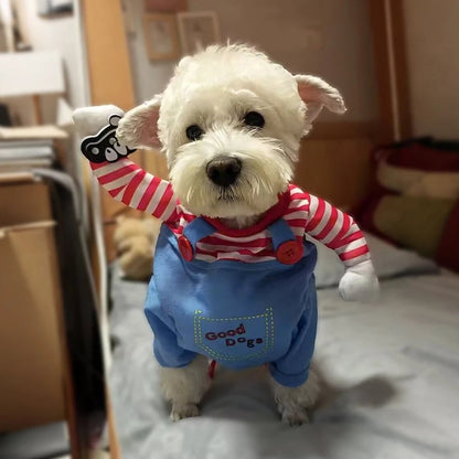 Adjustable Halloween Dog Costume Jumpsuit - Small to Large Sizes