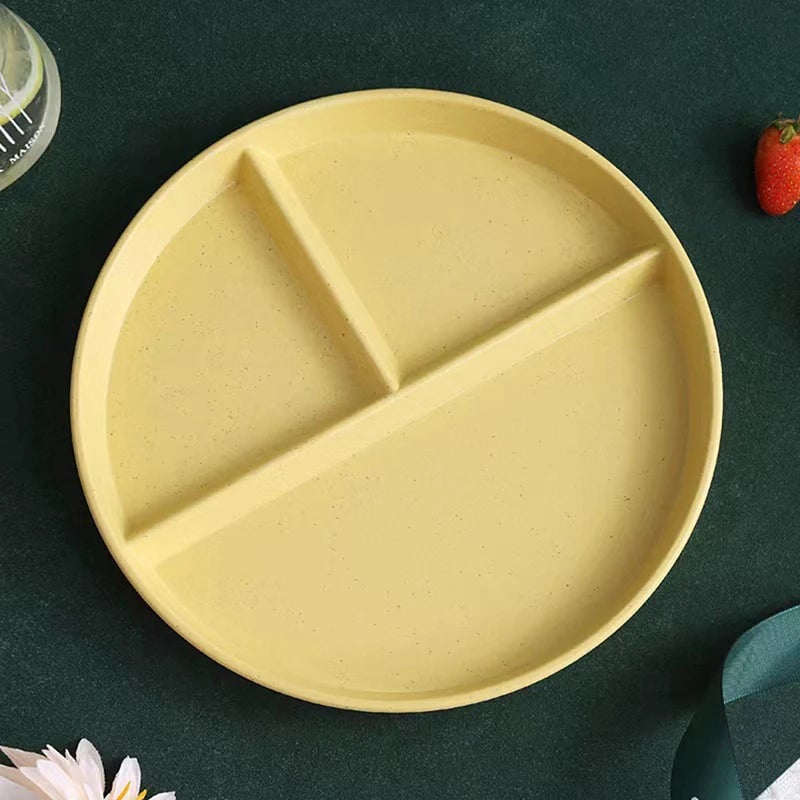 3-Compartment Portion Control Dinner Plate - Microwave Safe PP