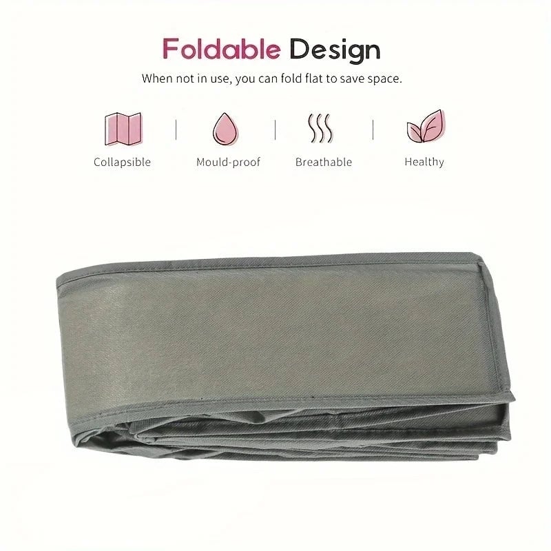 12 Compartment Foldable Transparent Shoe Storage Organizer Box