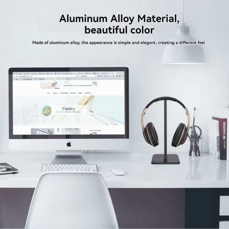 Aluminum Alloy Headphone Stand - Universal Desktop Gaming Mount