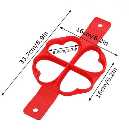 Silicone Egg Ring Pancake Mold - Nonstick Fried Egg Shaper