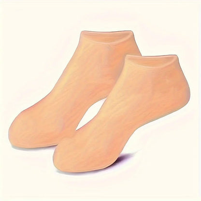 Silicone Gel Moisturizing Socks for Dry Cracked Feet - 2 Pack