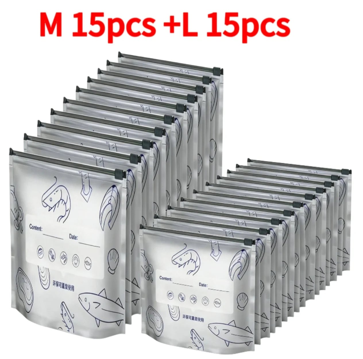 Aluminum Foil Leak Proof Reusable Food Storage Bags Sealed