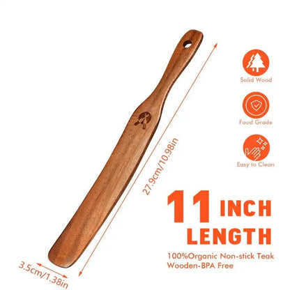 Wooden Sourdough Starter Mixing Spatula - Dough Scraping Tool