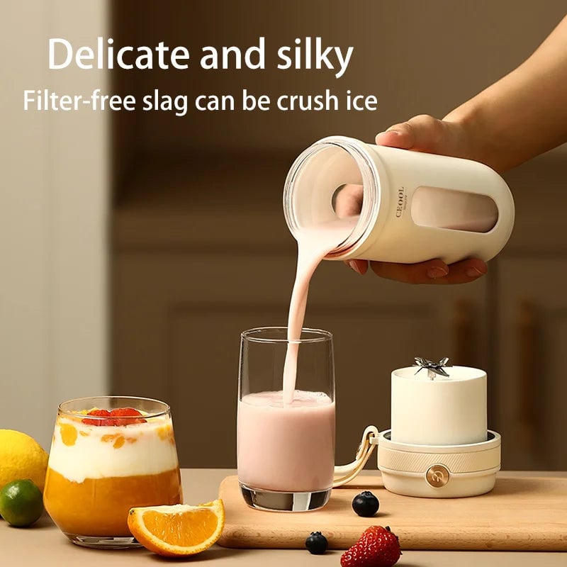 Mini Portable Electric Blender 380ml USB Rechargeable Fruit Juicer