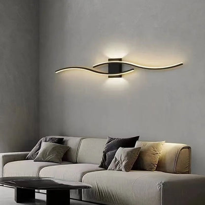 LED Long Strip Wall Lamp - Modern TV Background Light for Bedroom
