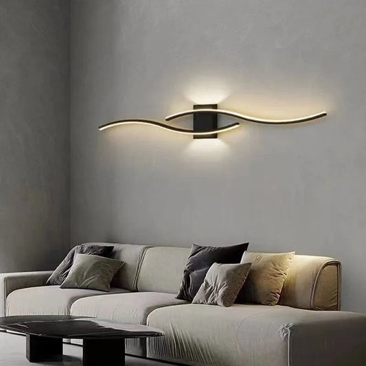 LED Long Strip Wall Lamp - Modern TV Background Light for Bedroom