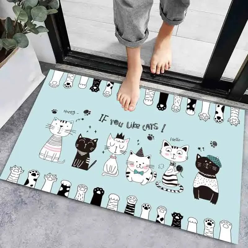 Super Absorbent Anti-Slip Door Mat - Modern Bathroom Floor Carpet