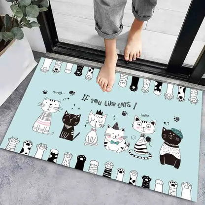 Super Absorbent Anti-Slip Door Mat - Modern Bathroom Floor Carpet
