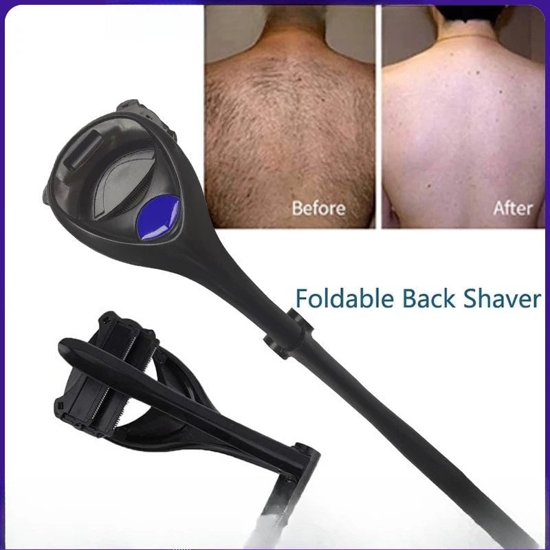 Manual Back Scraper Tool - Long Handle Foldable Razor Durable Blades
