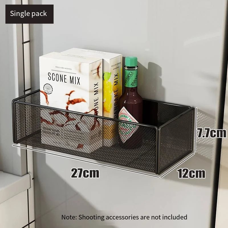 Magnetic Refrigerator Side Storage Basket - Hanging Organizer