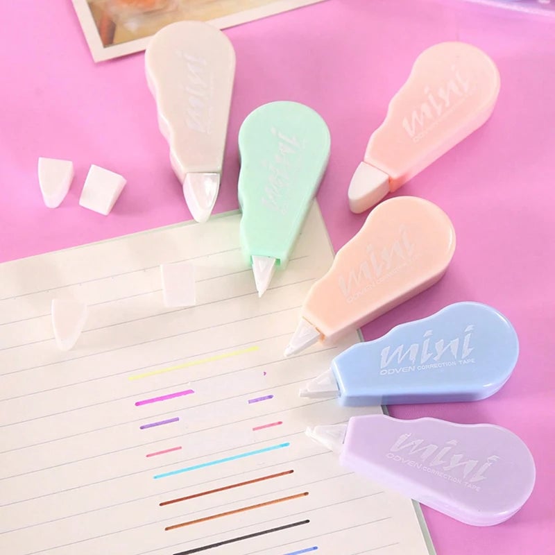 6-Piece Kawaii Macaron Correction Tape Set - School Office Supplies