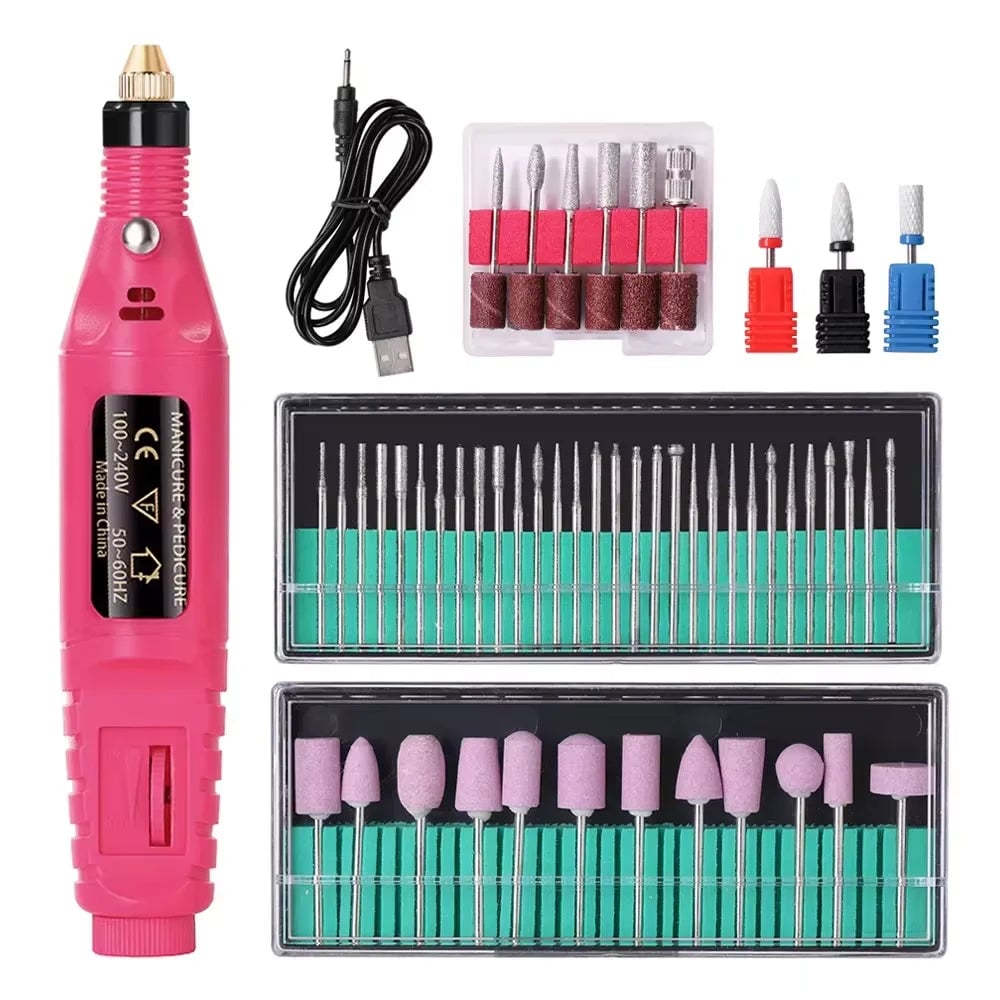 Lulaa Electric Nail Drill 35000RPM Professional Manicure Pedicure Kit