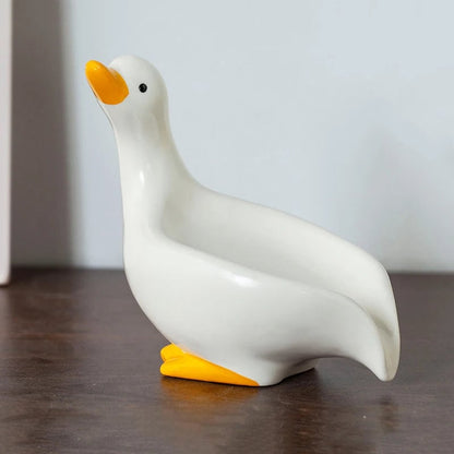 Self-Draining Duck Soap Tray - Creative Bathroom Kitchen Sink Rack