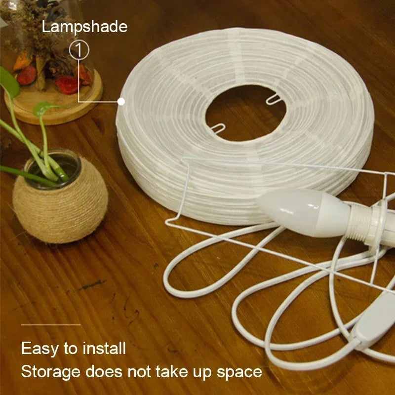 LED Japanese Rice Paper Lantern Table Lamp - Bedside Study Decor