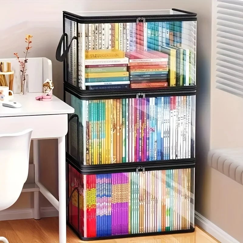 Large Transparent Storage Boxes 2Pc Set