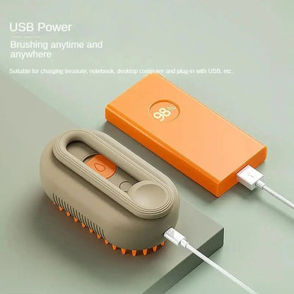 Electric Pet Grooming Brush Steam Spray - Dog Cat Hair Removal Tool