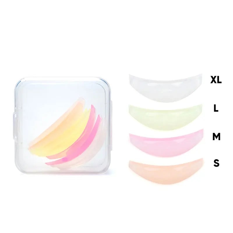4 Pairs Silicone Eyelash Lifting Pads Reusable Perm Rods Kit