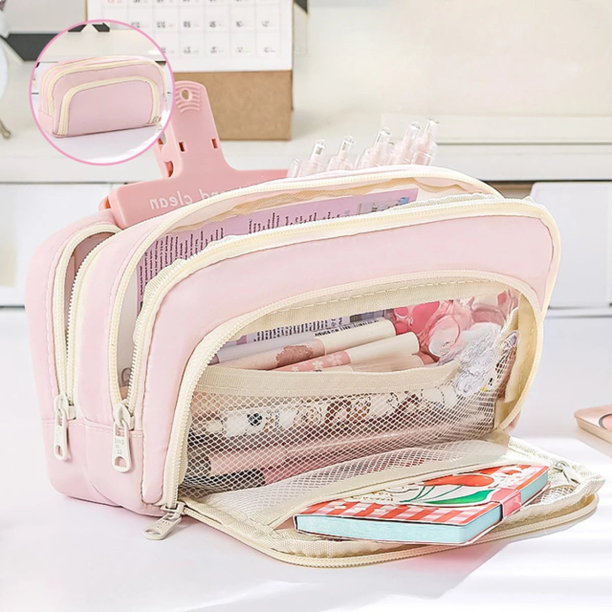Multi-Layer Large Capacity Pencil Case - Student Stationery Storage
