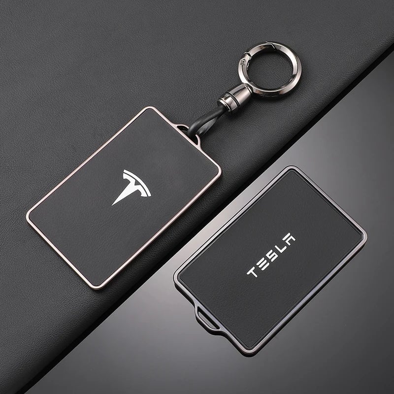 TPU Leather Tesla Key Fob Case NFC Compatible Model 3/S/X/Y Cover