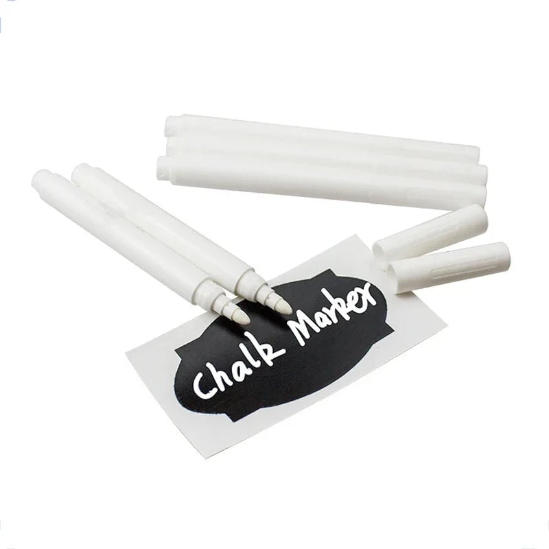White Liquid Chalk Erasable Markers - Glass Window Blackboard Pens