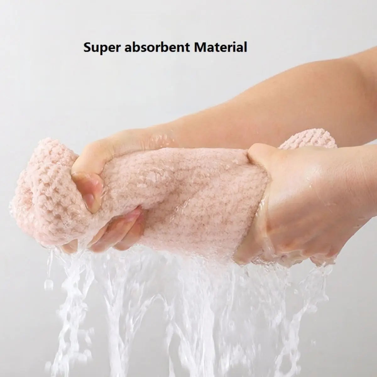 Women Hair Towel Wrap with Button - Quick Dry Absorbent Cap 9.8x25.5