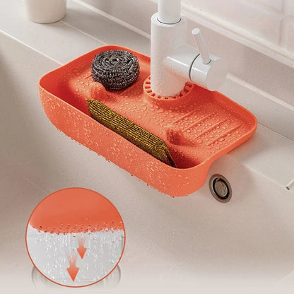 Rubber Anti-Slip Faucet Drain Rack - Splash Proof Kitchen Mat
