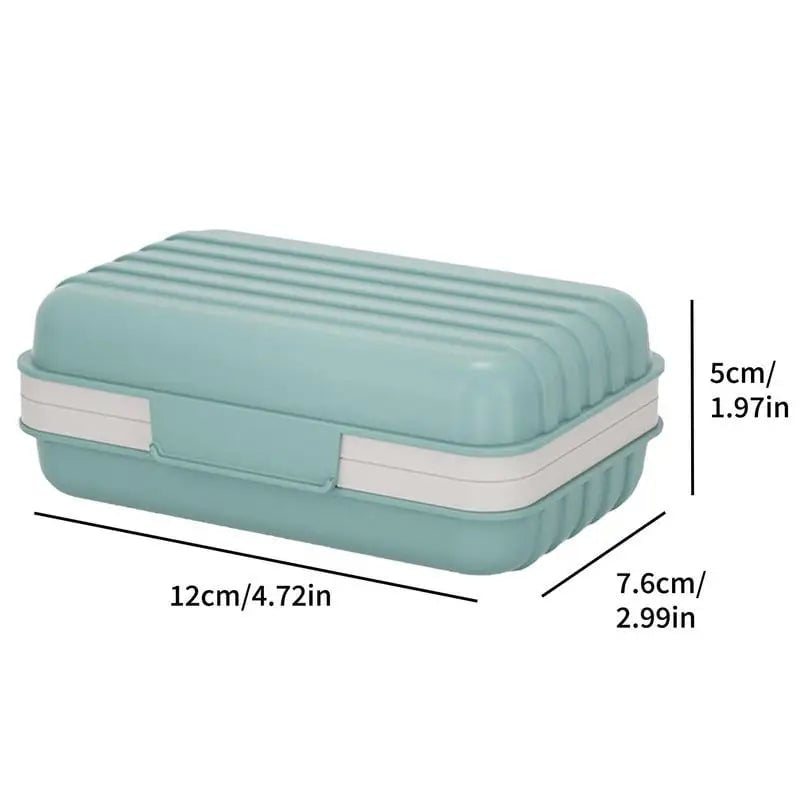 Lidded Soap Holder Travel Case - Waterproof Soap Bar Container