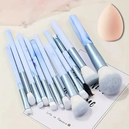 12PCS Ultra Soft Makeup Brush Set - Powder Blush Concealer Eyeliner