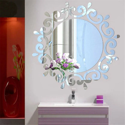 3D Acrylic Mirror Lace Wall Stickers - ECO-Friendly Decor Decals