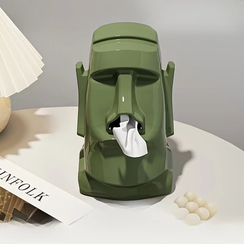 Stone Figure Decorative Tissue Box - Modern Table Paper Dispenser