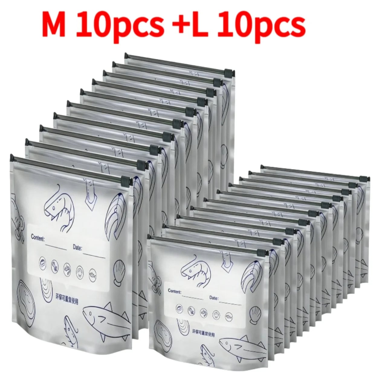 Aluminum Foil Leak Proof Reusable Food Storage Bags Sealed