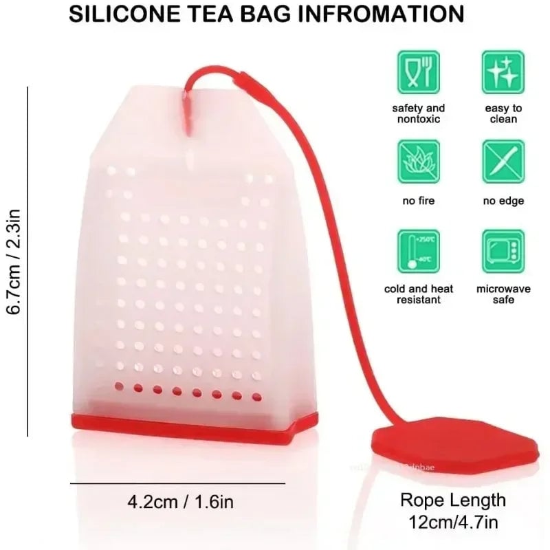 Food Grade Silicone Tea Infuser Strainer - Loose Leaf Diffuser