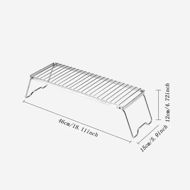 Portable Foldable Stainless Steel BBQ Grill Stand Camping Stove