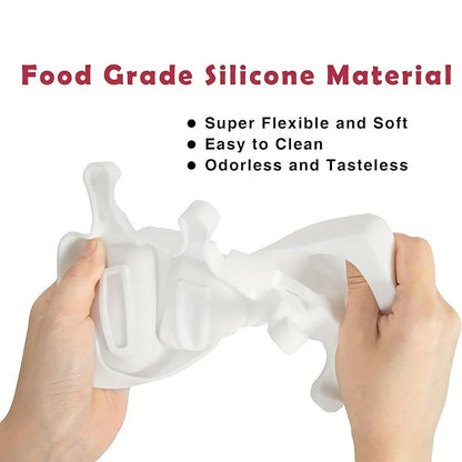 Silicone Ice Cream Mold - 6 Cavity DIY Popsicle Maker Ice Tray