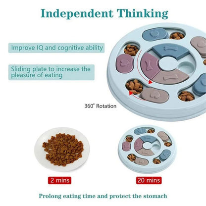 Interactive Dog Puzzle Feeder Slow Feeding Educational Treat Toy