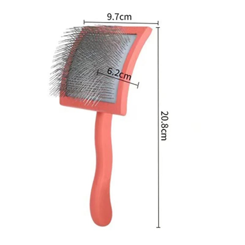 Professional Pet Deshedding Rake Long Handle Hair Remover Brush