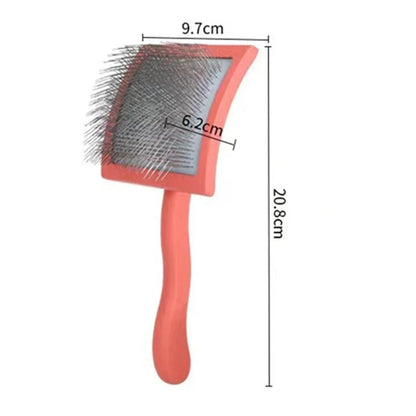 Professional Pet Deshedding Rake Long Handle Hair Remover Brush