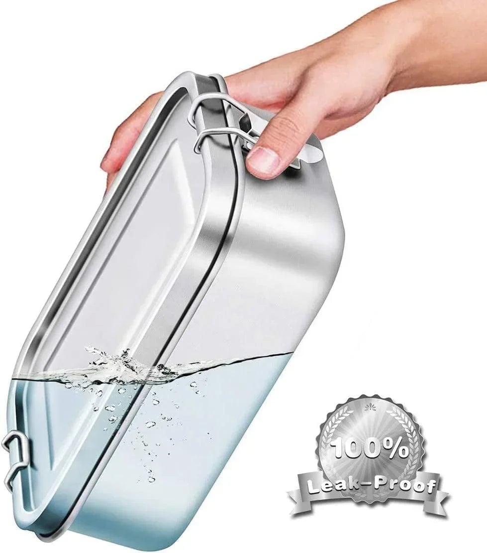304 Stainless Steel Bento Lunch Box - Airtight BPA-Free Adult