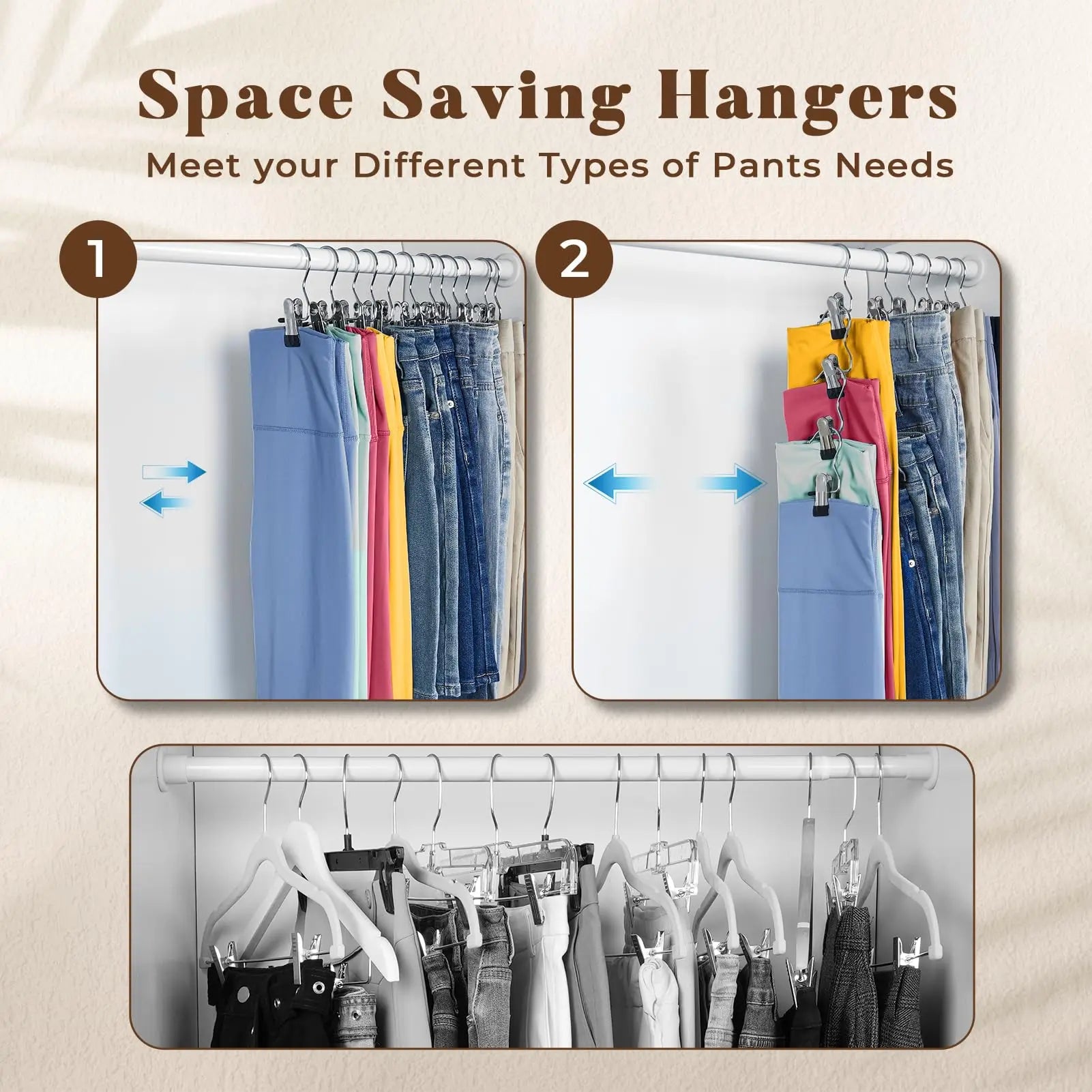 10pcs Stainless Steel Clothespin Clips Multi-Purpose Laundry Hangers
