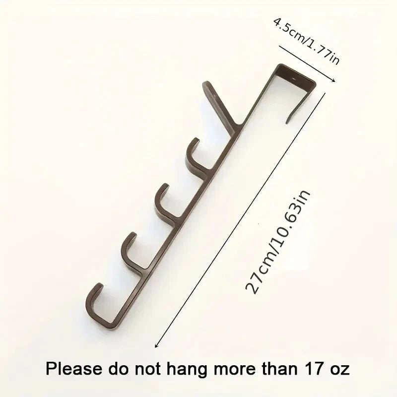 Over Door Clothes Hanger Rack - Plastic Bedroom Storage Hook Organizer