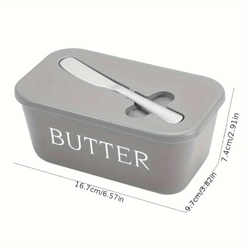 Sealed Butter Storage Container with Cutting Knife - Airtight Cheese