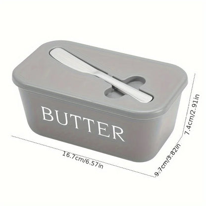 Sealed Butter Storage Container with Cutting Knife - Airtight Cheese