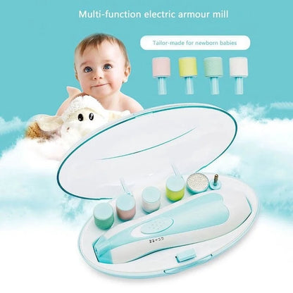 Electric Baby Nail Trimmer Kit - Safe Infant Manicure Polisher Tool