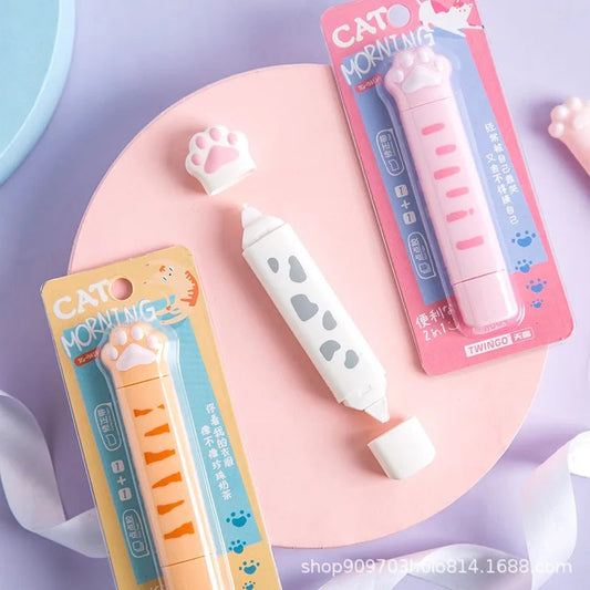 5mm Cat Claw Correction Tape School Supplies Set with Glue Dots
