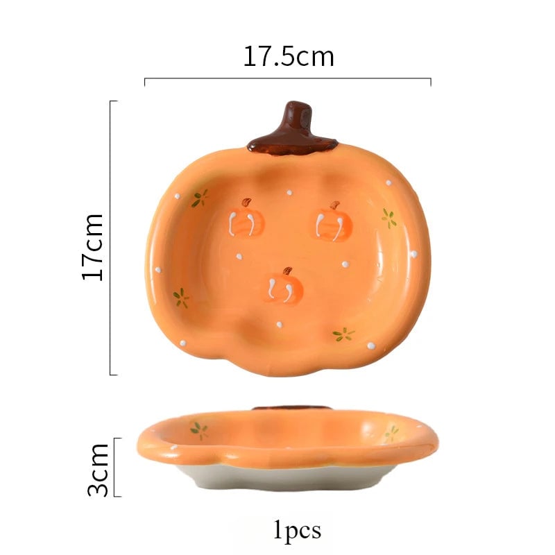 Ceramic Mini Dessert Plates - Small Fruit Salad Serving Trays Set