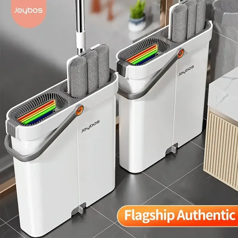 Joybos 360° Spin Mop 33cm Hand-Free Flat Barrel Bucket Set
